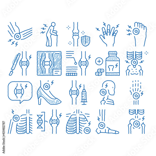 Arthritis Disease icon hand drawn illustration