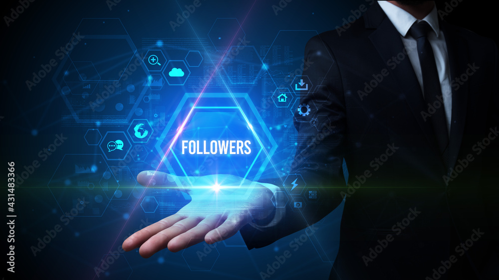 Man hand holding social inscription Man hand holding social inscription