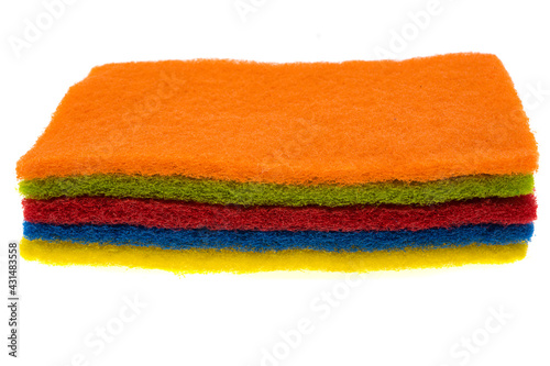 colored cleaning wipes for cleaning isolated