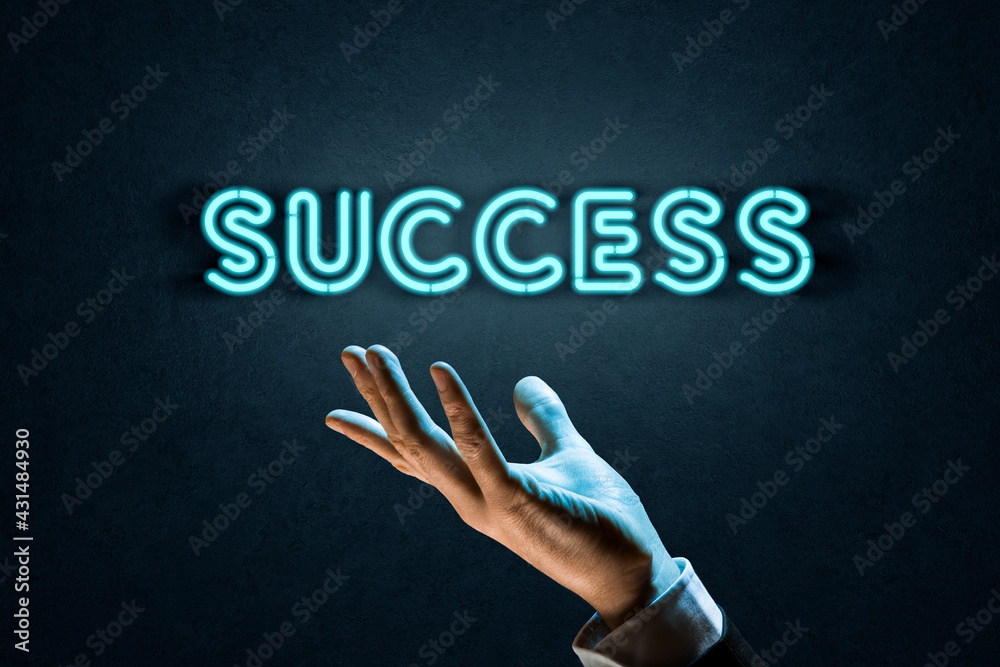 Success is in your hand concept Success is in your hand concept