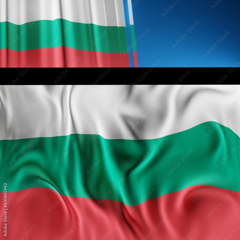 Abstract Bulgaria Flag 3D Render (3D Artwork)