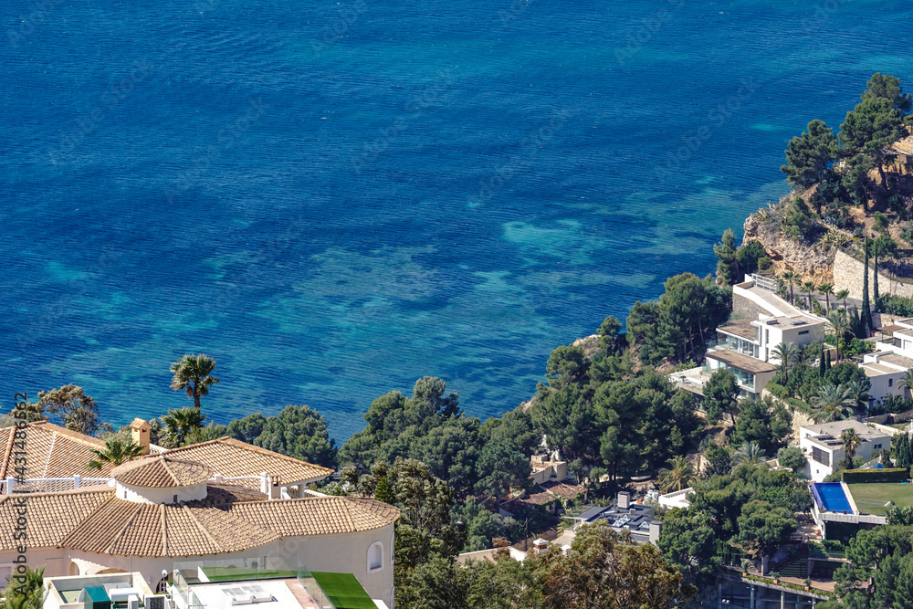 ALTEA, SPAIN - MAY 1, 2021: Beautiful panorama of Altea and surroindings