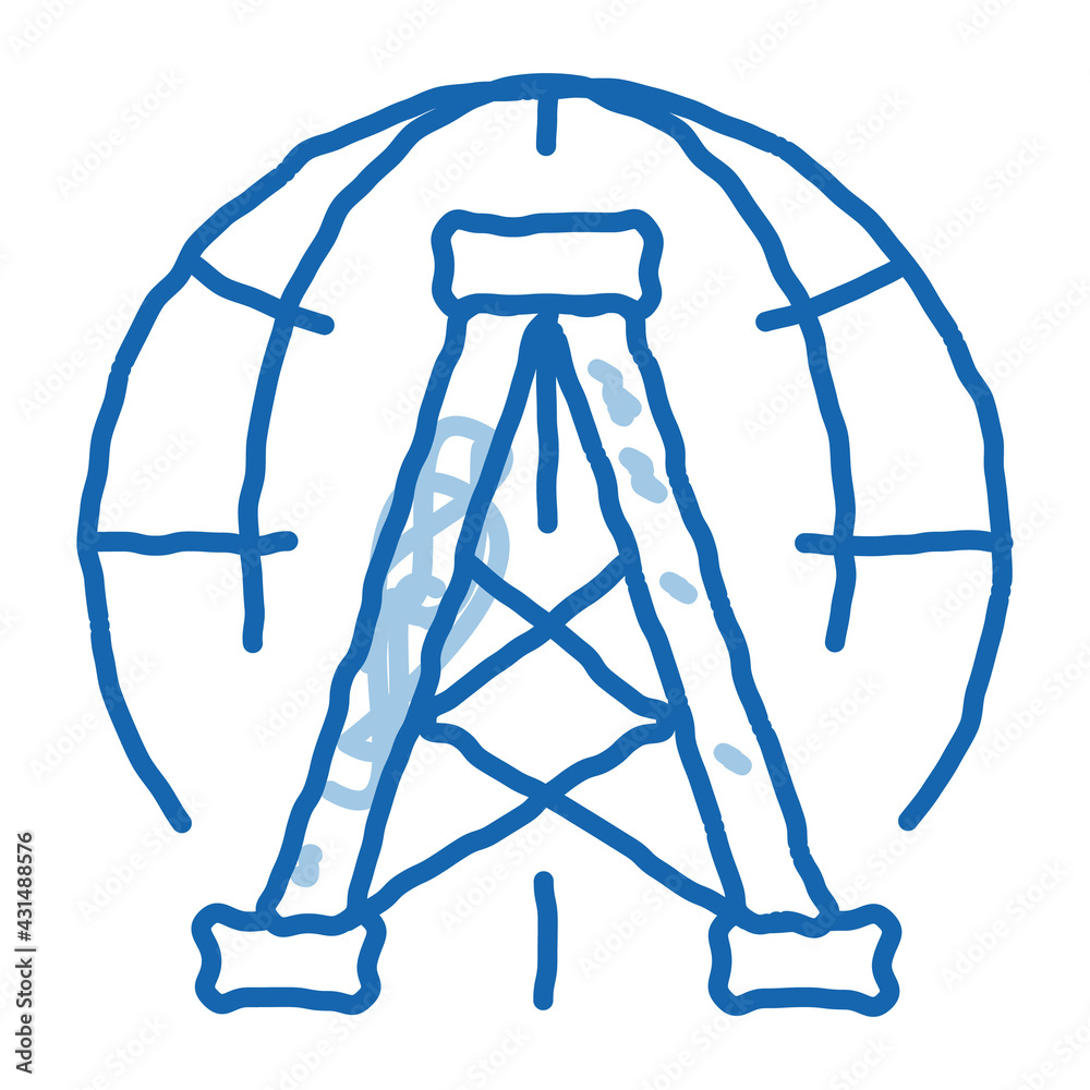 Oil-Derrick Planet Problem doodle icon hand drawn illustration Oil-Derrick Planet Problem doodle icon hand drawn illustration