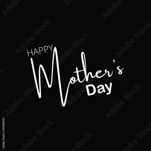 Happy Mothers Day lettering. Handmade calligraphy vector illustration. Mother's day card.