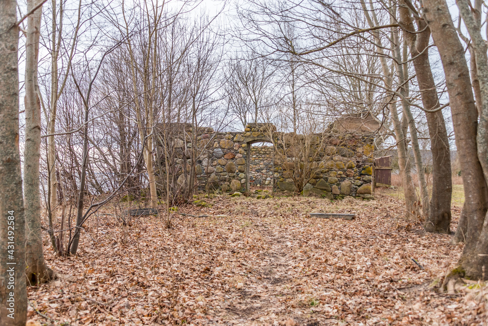 Ruins of a Stone House on the Coast of Latvia Ruins of a Stone House on the Coast of Latvia