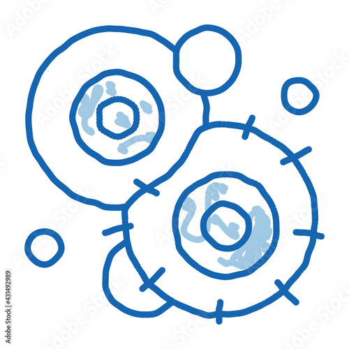 Cancerous Stem Cell Pathogen Element doodle icon hand drawn illustration