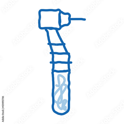 Stomatology Dentist Reamer doodle icon hand drawn illustration