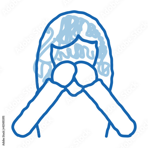 Nausea Symptomp Of Pregnancy doodle icon hand drawn illustration