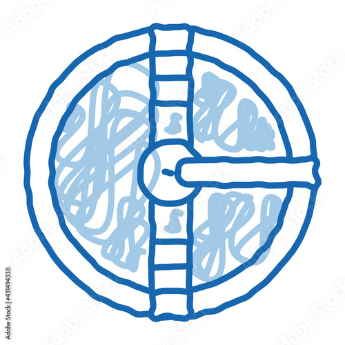 Water Treatment Industrial Building doodle icon hand drawn illustration photo