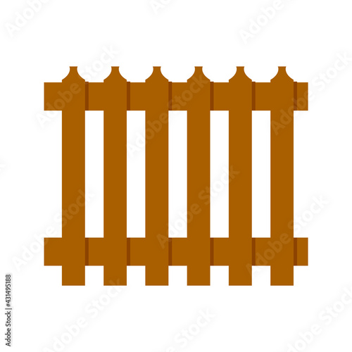 Wooden fence vector