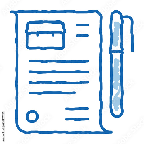 Job Agreement Contract Worksheet And Pen Vector