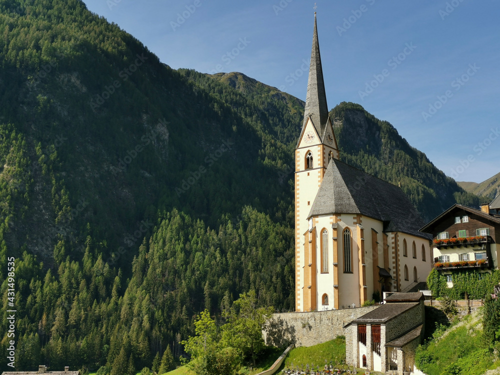 church on the mountain Alps