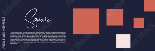 creative abstract with square pattern banner design vector template for advertizing and background