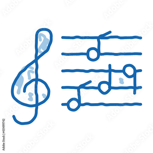 Treble Clef And Musical Notes Opera Element Vector