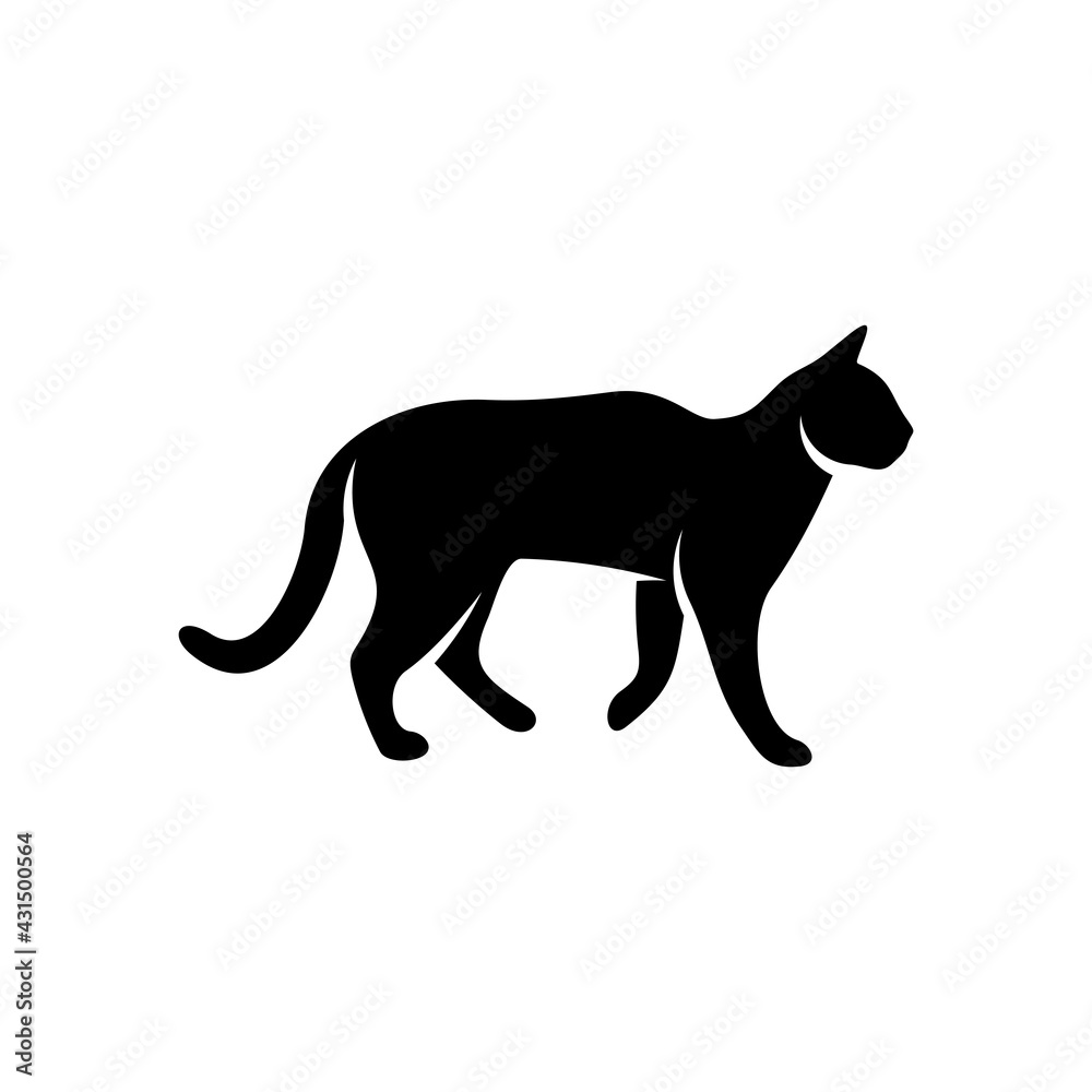 Silhouette cat vector illustration design