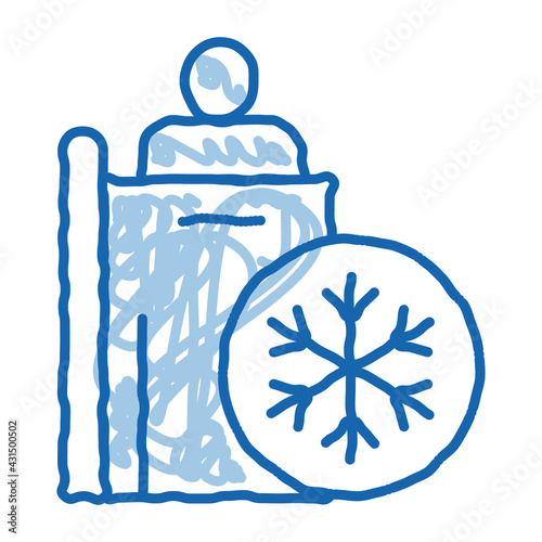 People Heating Point Biohacking doodle icon hand drawn illustration