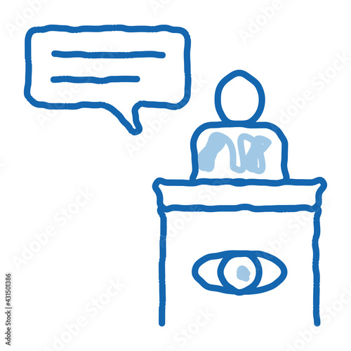 Court Icon Law And Judgement doodle icon hand drawn illustration
