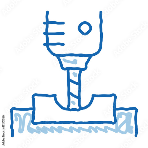 Manufacturing Process Metallurgical doodle icon hand drawn illustration