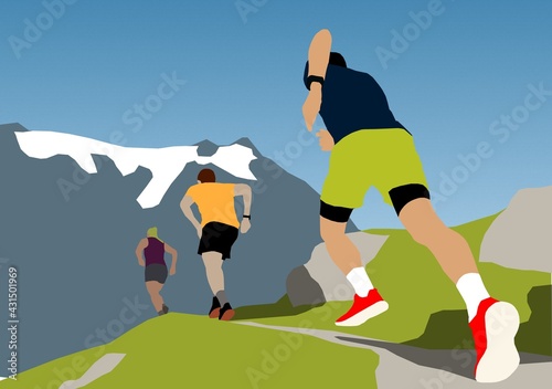 Plakat Trail running