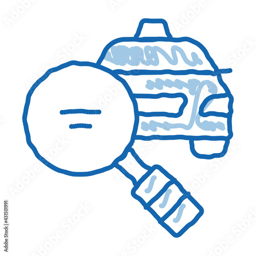 Taxi Search Online doodle icon hand drawn illustration