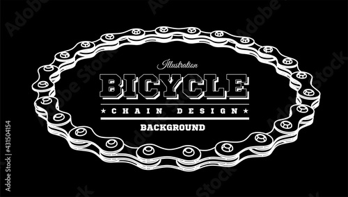 Bicycle chain in the form of a circle. 3D design