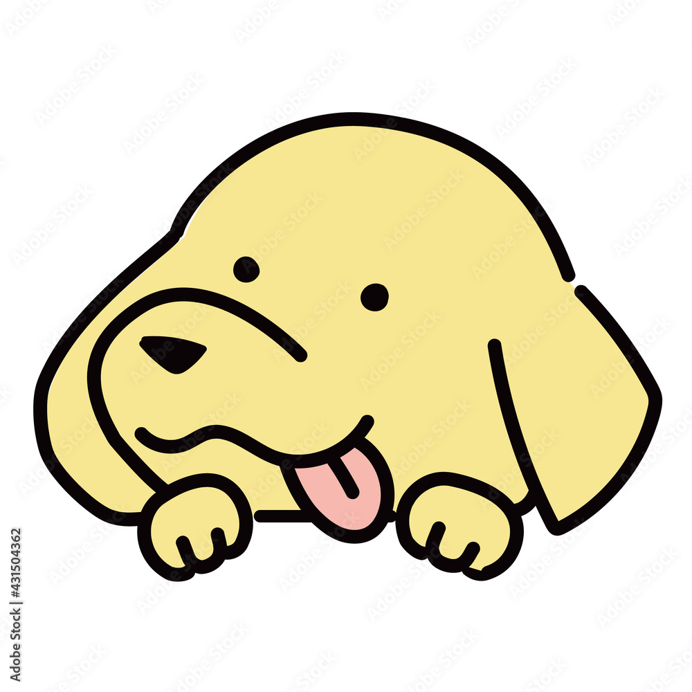 Obraz premium ゴールデンレトリバーのイラスト