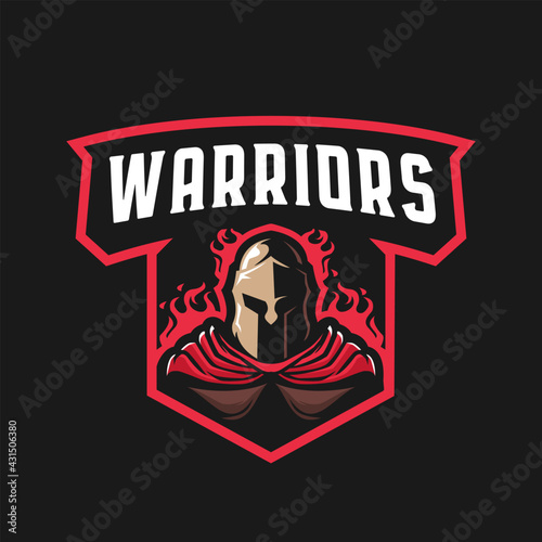 Spartan warrior mascot logo
