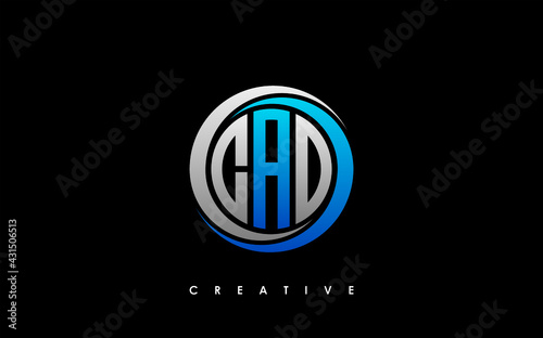 CAD Letter Initial Logo Design Template Vector Illustration