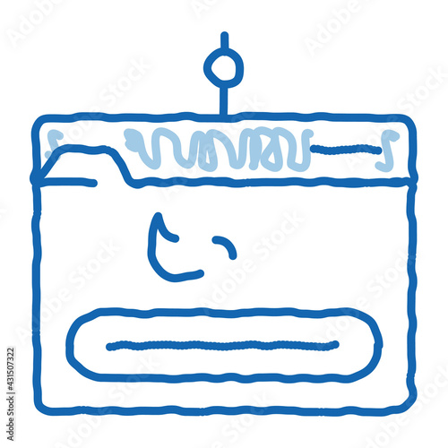 Phishing doodle icon hand drawn illustration