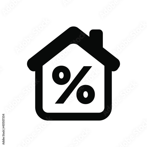 Home mortgage loan icon