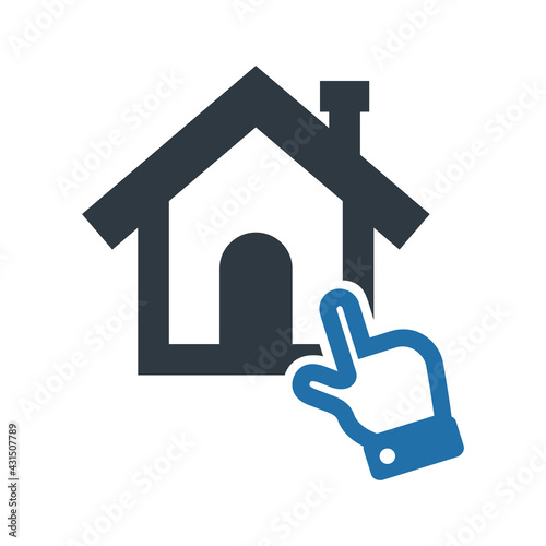 Obraz na plátne Online real estate listing icon