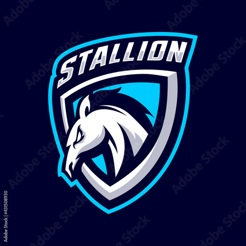 Stallion mascot logo