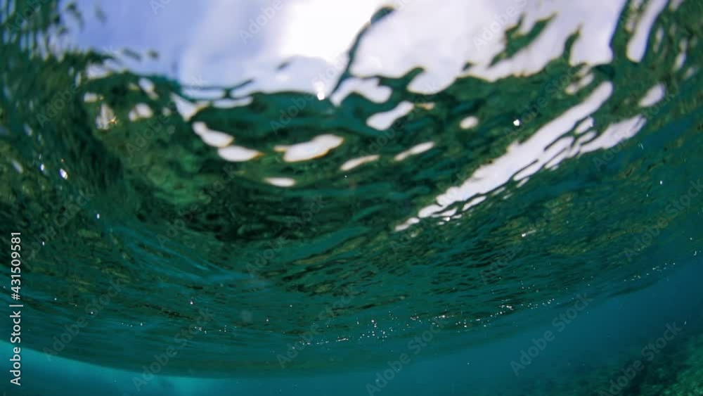 Slow Motion Of Waves In Ocean During Sunny Day - South Male Atoll, Maldives Slow Motion Of Waves In Ocean During Sunny Day - South Male Atoll, Maldives