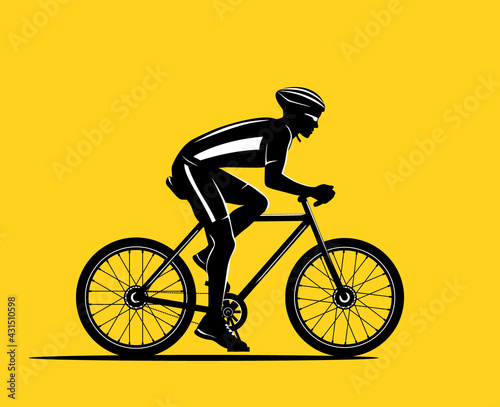 Sport biker silhouette. cycling man