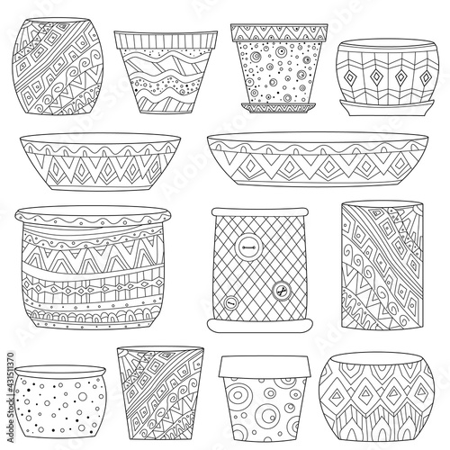 collection of ornate decorative ceramic flowerpots for your colo