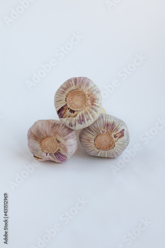Garlic for cooking on a white background 2