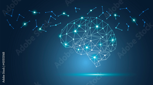 icona, network, cervello, fantasia, colori