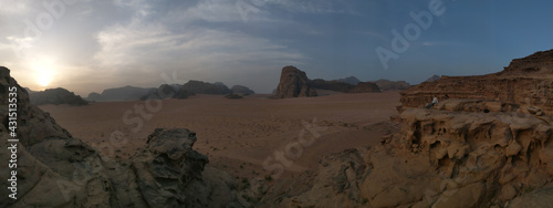 Panorama of Wadi Rum, Jordan