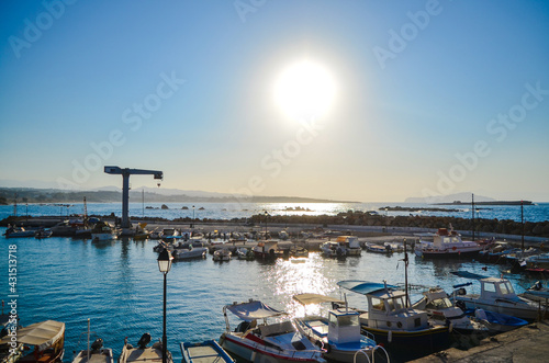 marina at sunset