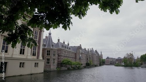 Binnenhof Dutch Government office building exterior static wide shot, Den Haag photo