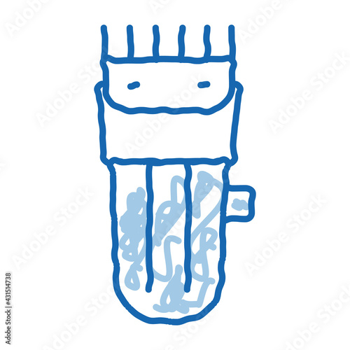 Electronic Shave Trimmer doodle icon hand drawn illustration