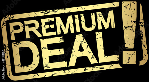 gold stamp with text Premium Deal