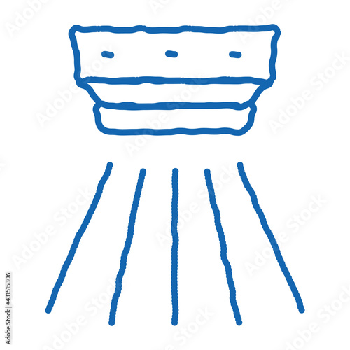 Smoke Alarm Detector doodle icon hand drawn illustration