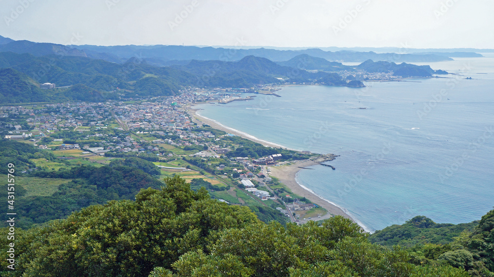 Panorama from Mount Nokogiri, Japan