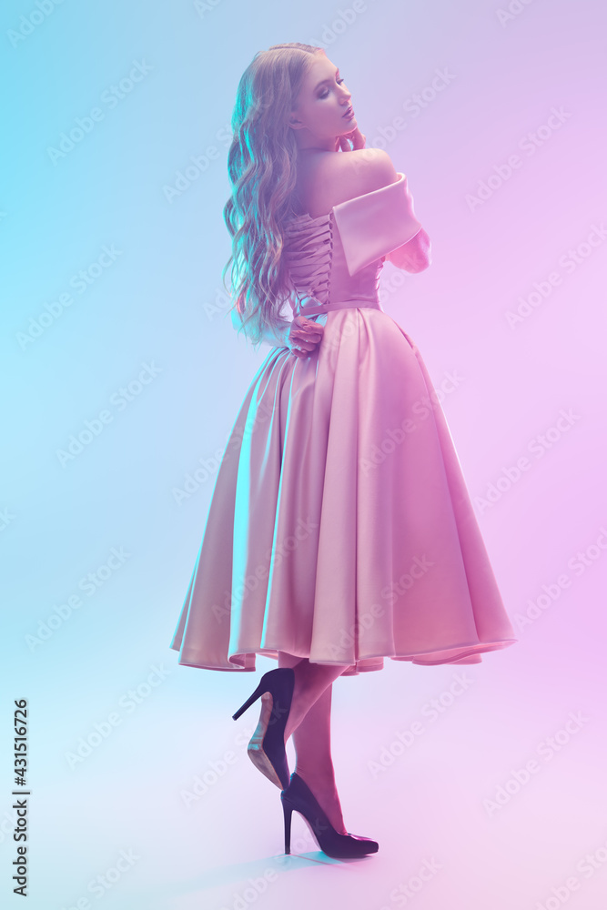 gorgeous lady in elegant dress