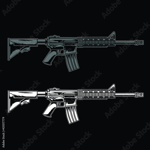 Assault Rifle Illustration