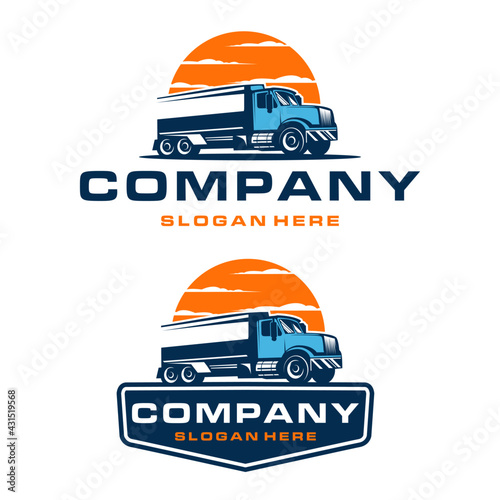 Trucking company logo template