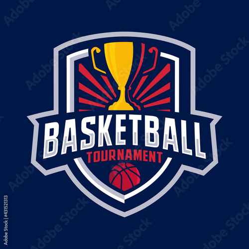 Basketball tournament badge logo