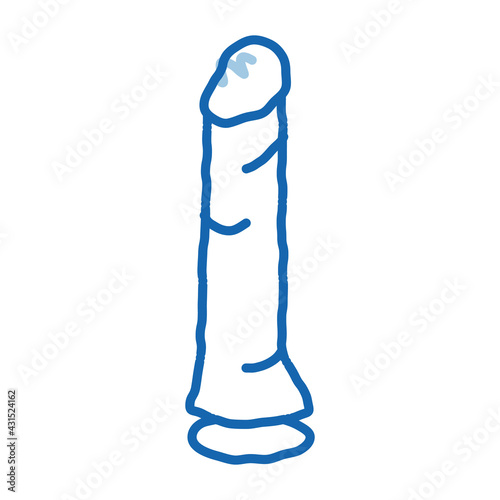 Dildo Sex Toy doodle icon hand drawn illustration