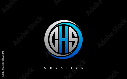 CHS Letter Initial Logo Design Template Vector Illustration photo